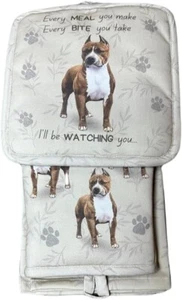 Pit Bull 3-Piece Kitchen Set - Oven Mitt, Pot Holder & Kitchen Towel Set - Picture 1 of 1