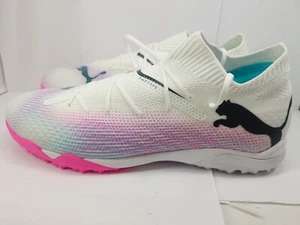 Puma Future 7 Pro Cage Soccer Shoes TF White/Pink Men's 107710-01 Size 12 US - Picture 1 of 10
