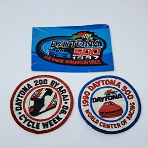 3 Vintage Daytona 500 / 200 Patches  1997 And 1990 Cycle Week Nascar Racing  - Picture 1 of 9