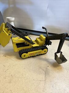 Vintage 1970's 47 cm Yellow TONKA Pressed Steel Trencher Digger Toy