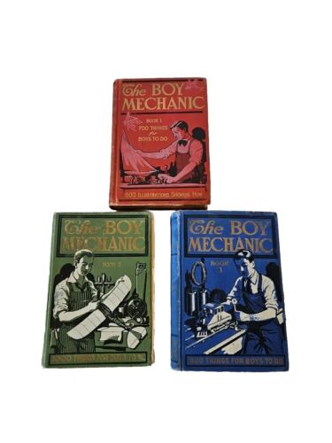 Set of 3 Volumes 1913-1919 The Boy Mechanic Books 1-3 Hardcover Things To Do VTG