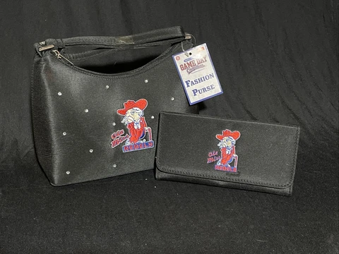 Ole Miss Rebels Purse and Wallet with Colonel Reb Cover