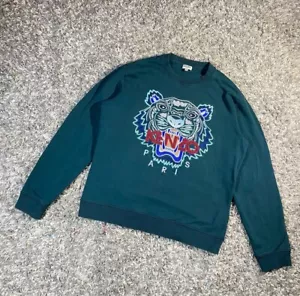 Kenzo KENZO Sudadera Estampado Pullover Hombres Talla M Verde Cuello Redondo Manga Larga - Imagen 1 de 7