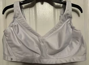 Women's Glamorise Sport White Sports Athletic yoga bra 48B 48 B - Picture 1 of 4