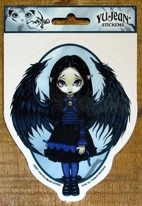 Jasmine Sticker Car Window Die Cut Decal Solemn fairy has feathery black Wings  - Picture 1 of 1