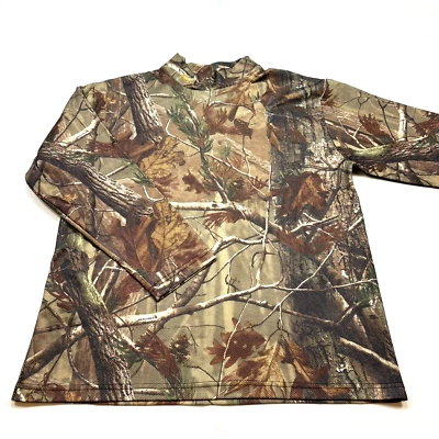 No Trace Men's L True Timber Real Tree Camo Stretch Long Sleeve Shirt Hunt Camp - Image 1 of 4