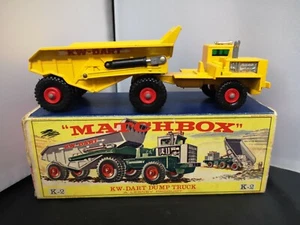 G336-MATCHBOX KING SIZE K-2 KW-DART DUMP TRUCK WITH ORIGINAL BOX - Picture 1 of 10