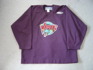 Detroit Vipers Pro Bauer lila Prac Jrsy Gr. 56 mit genähten #'s und Logos - Bild 1 von 2