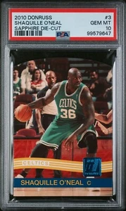 2010 Donruss Shaquille O'Neal Sapphire Die-Cut /49 #3 PSA 10 💎 Pop 1 - Picture 1 of 2