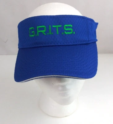 G.R.I.T.S. Blue Unisex Embroidered Adjustable Visor Cap Hat - Imagem 1 de 4