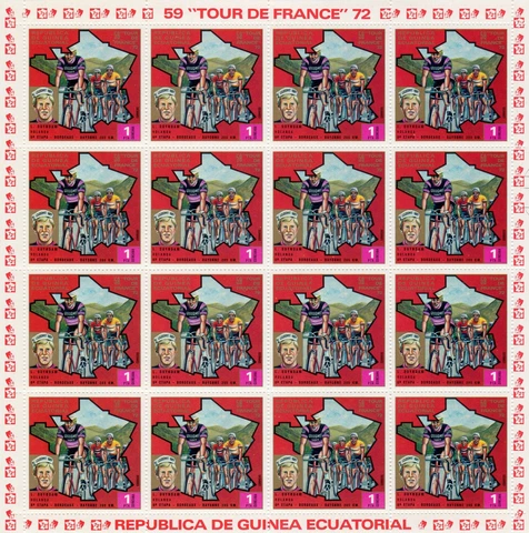 Equatorial Guinea #Mi259-Mi265 MNH M/S CV€56.00 Tour France Cycling [7365-7371] Cover