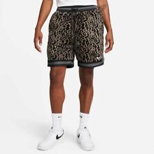 Men's Nike Premium Basketball Leopard Moon Fossil Shorts Gray DQ6176-087 Size M