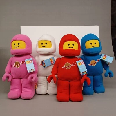 Lote de 4 nuevos peluches LEGO Classic Spaceman - rosa, blanco, rojo, azul - objetivo excluido Foto 1 de 4