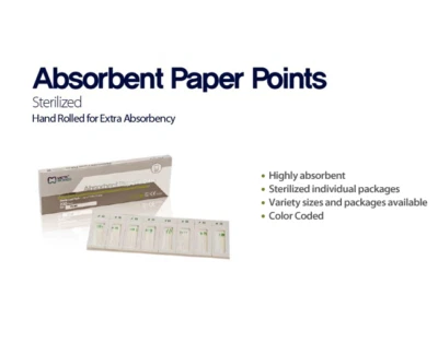 Meta Biomed Absorbent Paper Points, Sterile, Hand-Rolled blister cell 200/pk - Image 1 of 3