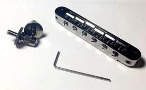 TonePros Nashville Locking Bridge TP6-BN Black Nickel for USA Gibson Guitar - Picture 1 of 1