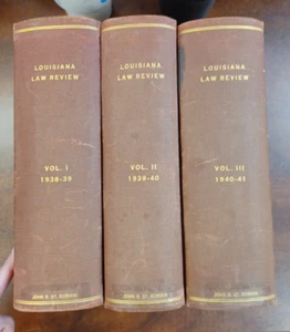 Louisiana Law Review Vol 1-3 LSU Press 1938-1941 - Bild 1 von 5