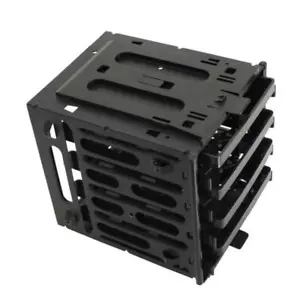 5.25" to 4x 3.5" SATA SAS Hard Drive HDD Cage Rack CD-ROM Black Slot Tray V - Picture 1 of 3