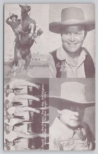 Carta Arcade Lone Ranger Bill Elliott Buck Jones Western Cowboy Movie Stars - Foto 1 di 2