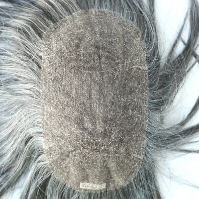 Pelos humanos toupee de cabello natural para hombre pedido personalizado 8 semanas de producción Foto 1 de 4