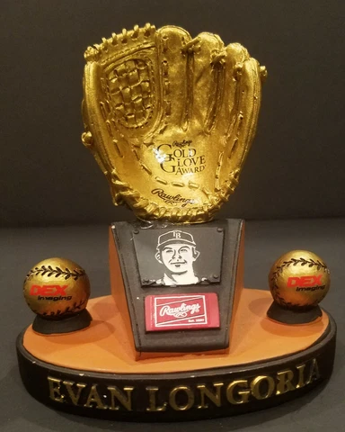 Evan Longoria Tampa Bay Rays Rawlings 2010 Golden Glove Replica Award Cover