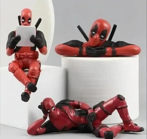Deadpool Action Figure Set of 3 PVC Models with Movable Joints Desk Home Car - Picture 1 of 6