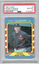 1987 Fleer Limited Edition #9 Roger Clemens Red Sox PSA 10