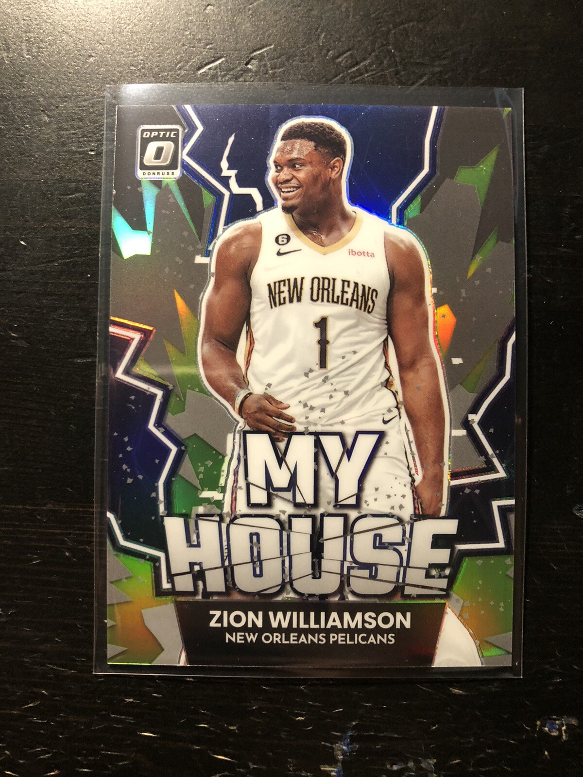 2022-23 Donruss Optic Zion Williamson Lime Green Prizm /149 MY HOUSE Card PWE