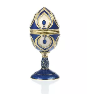 Blau Music Faberge Ei von Keren Kopal mit oesterreichischen & Kristallen - Bild 1 von 6