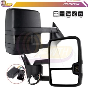 Espejos retrovisores eléctricos eléctricos negros para Chevy GMC 88-98 lámpara marcadora de humo texturizada - Imagen 1 de 11