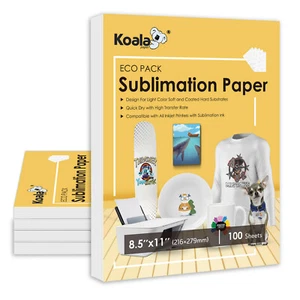 Papel de sublimación Koala 8,5x11 500 hojas para transferencia de calor de inyección de tinta al por mayor - Imagen 1 de 11