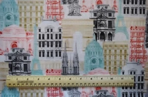 Windham Fabrics Merci Paris architecture landmark By the 1/2 yard cotton fabric - Picture 1 of 3