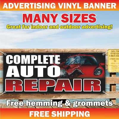 REPARACIÓN AUTOMÁTICA COMPLETA Banner Publicitario Vinilo Malla Letrero Coche Servicio Taller Garaje Foto 1 de 4
