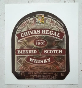 Etichetta da Collezione Originale Vintage Chivas Regal Blended Scotch Whisky - Picture 1 of 1