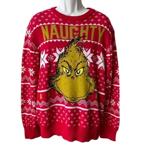 The Grinch NAUGHTY Ugly Christmas Sweater Size XL - Picture 1 of 4