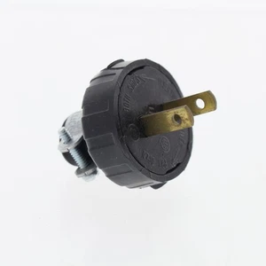 Leviton 48646 schwarz 15A gerade Klinge nicht polarisiert Stecker Kabel Klemme Großpackung 1-15P - Bild 1 von 4