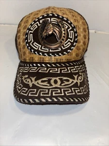 Cappello Berretto Baseball MESSICO 3D Cavallo Metallo Emblema Logo Maglia Paglia Regolabile - Foto 1 di 4