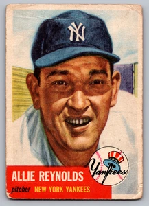 1953 TOPPS #141 ALLIE REYNOLDS YANKEES - Foto 1 di 3