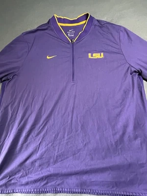 Nike LSU Tigers 1/4 Zip Pullover Men’s Purple Yellow - Size 3XL - Image 1 of 4