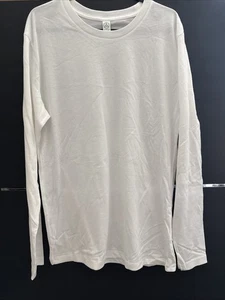 Neu ohne Etikett Alternative Apparel langärmliges leichtes T-Shirt weiß Größe Medium - Bild 1 von 5