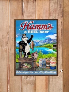 Póster vintage de oso de cerveza Hamm's 18x24 arte de cerveza hombre cueva bar decoración #023 - Imagen 1 de 2