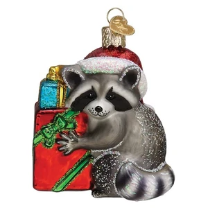 Old World Christmas Christmas Bandit Raccoon Glass Blown Ornament for Christm... - Picture 1 of 5