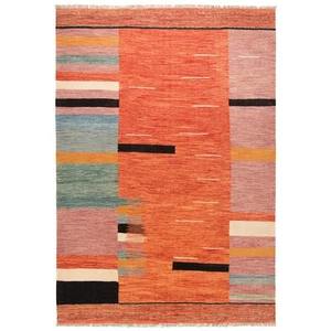 Kelim 295x205 cm Handgewebter Perserteppich Kilim Wolle Carpet Rug Orient Orange - Picture 1 of 12