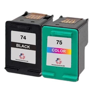 Compatible Ink Cartridge For HP 74 Black and 75 Color-USA - Picture 1 of 2