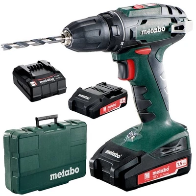 Metabo 18V Akku Bohrschrauber BS18 |2x 1,5 Ah Akkus Li-Ion + Transportkoffer - Bild 1 von 4