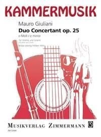 Duo Concertant E minor op. 25 violin and guitar (advanced) Giuliani Zimmermann S - Image 1 of 3