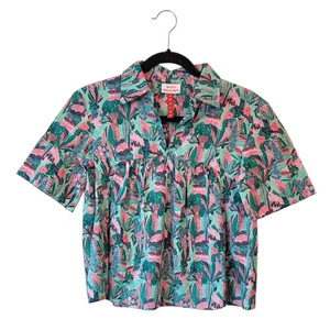 Never A Wallflower Damen Blumen Bluse im April Blumenmuster Größe XS - Bild 1 von 5