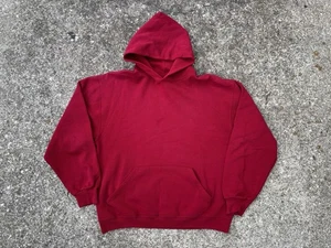 Felpa uomo vintage Russell Athletic con cappuccio taglia L made in Mexico rossa - Foto 1 di 5