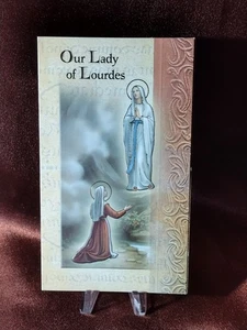 Fratelli Bonella Our Lady Of Lourdes Prayer Card Booklet Made In Italy Catholic  - Bild 1 von 7