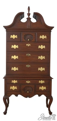70645: HENKEL HARRIS 3 Piece Cherry Queen Anne Highboy - Image 1 of 4