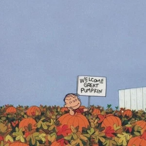 Handmade Charlie Brown & Great Pumpkin #2 8x8 Quilters and Craft Fabric Block - Picture 1 of 1